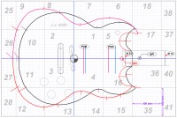 červená = Gibson SG