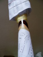 přestříknuto lakem, stylově maskováno