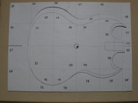 "Pracovní" šablona po vystřihnutí